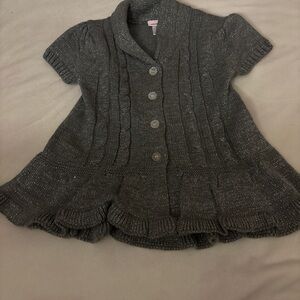 Little Lass Silver Knit Cardigan